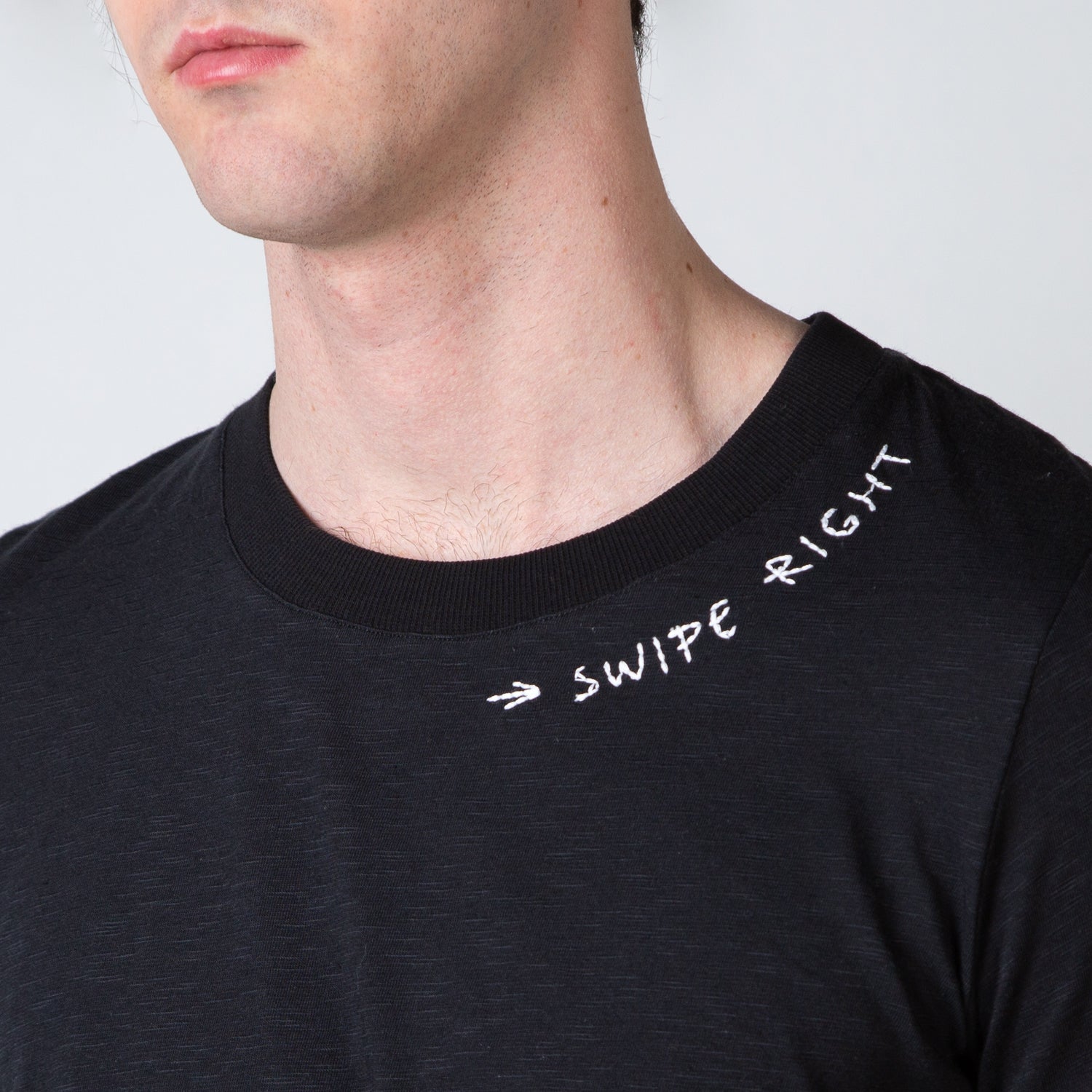 Swipe Right T-shirt, black - Secret Location