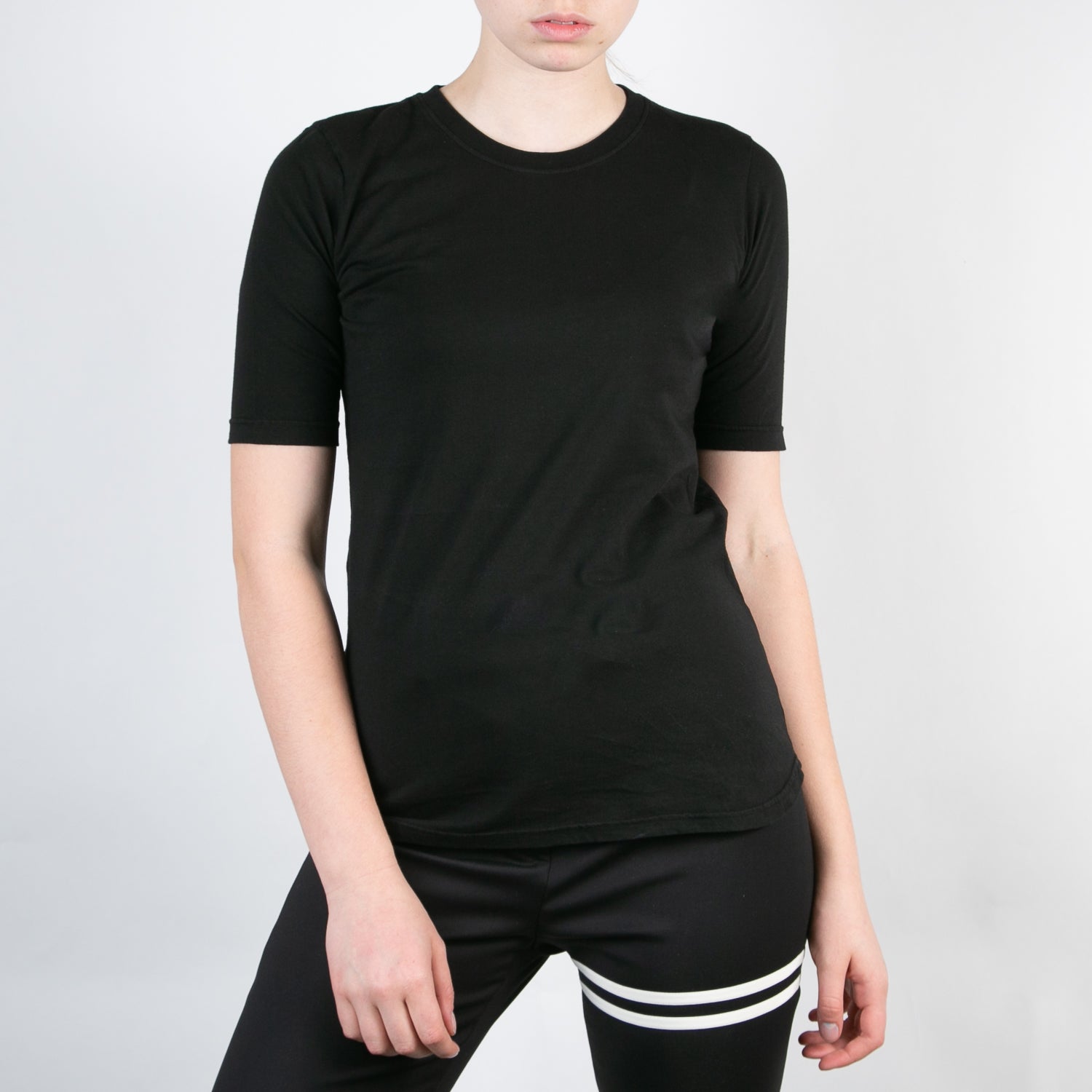 basic women's organic cotton black t-shirt by Secret Location