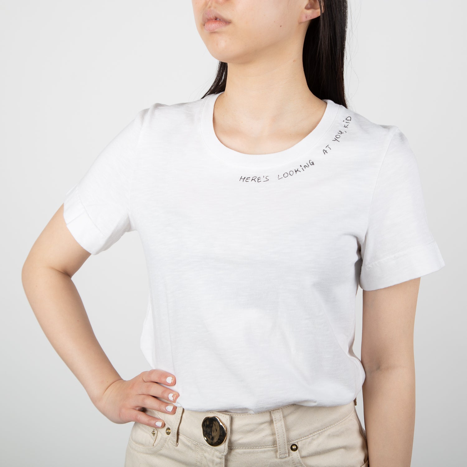 White cotton t-shirt basics line from Secret Location