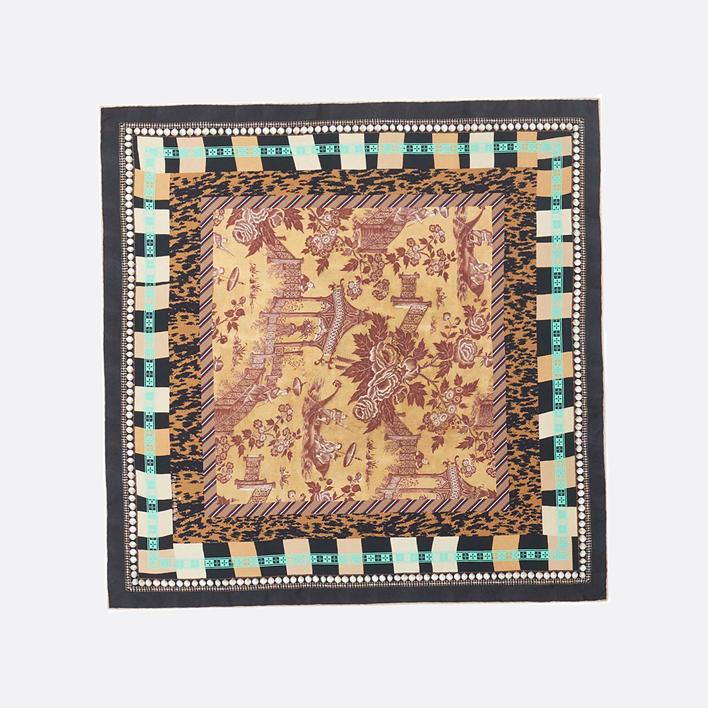 Square Printed Silk Scarf