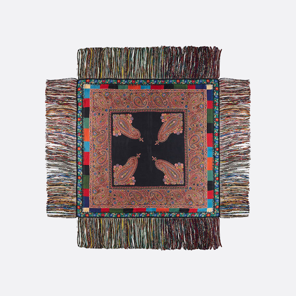 Fringe Shawl Multi-Panel Print, silk