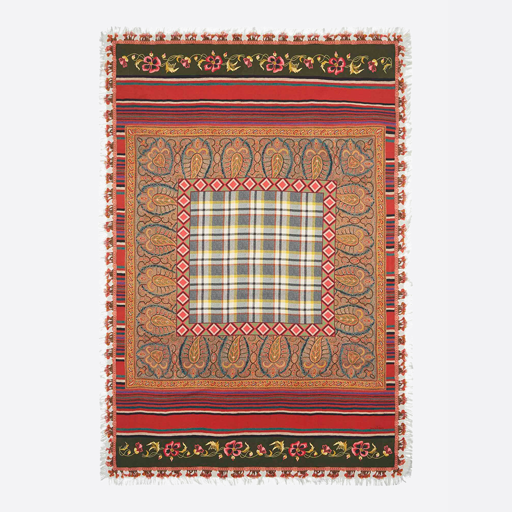 Oversized Paisley Silk Shawl