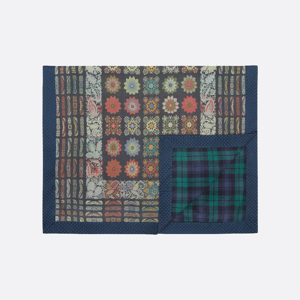 Throw with Quilted Trim