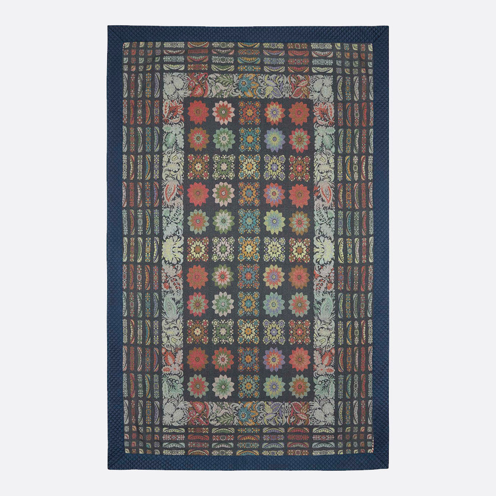 Throw with Quilted Trim