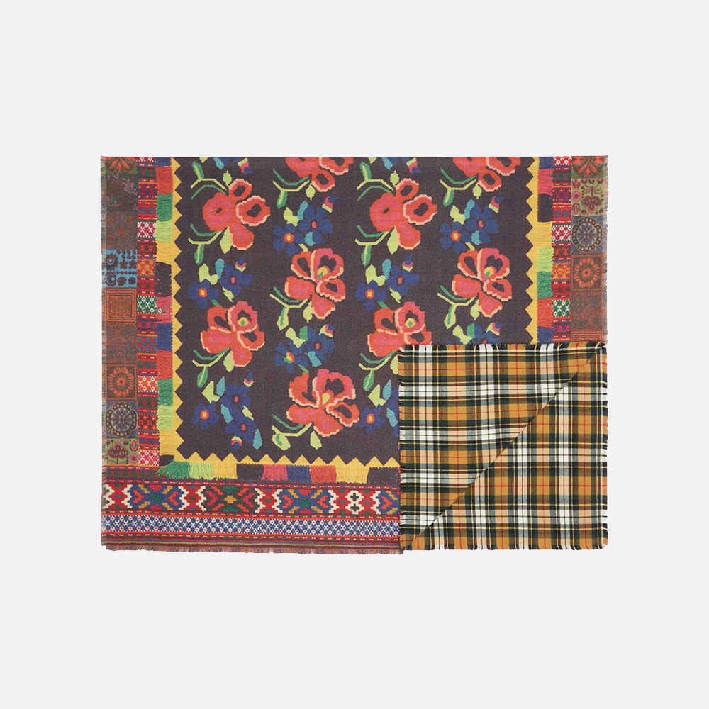 Multicoloured Floral Throw - Secret Location