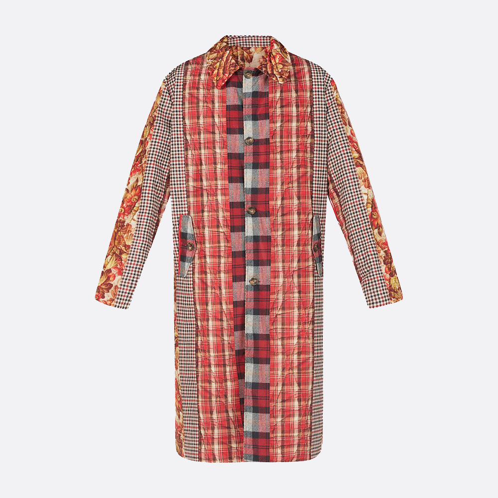 Reversible Pattern Patchwork Coat