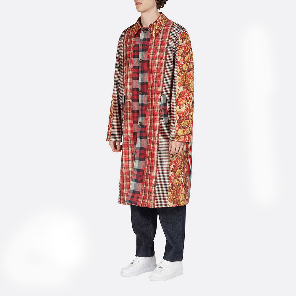 Reversible Pattern Patchwork Coat