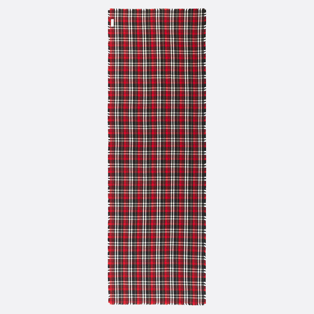 Double Paneled Plaid Scarf, wool
