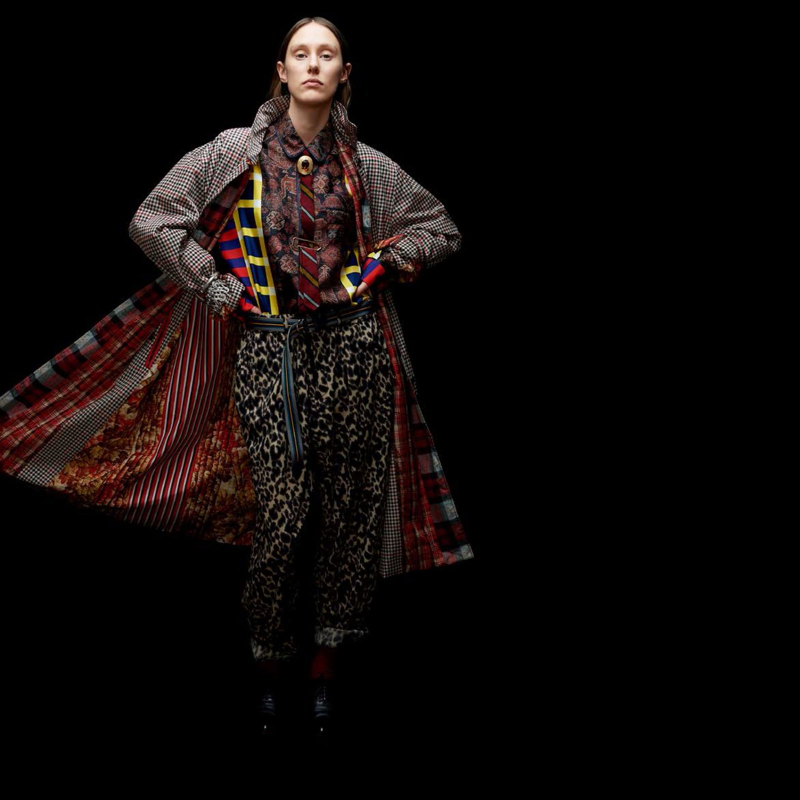 Mixed Print Floral Button Down Shirt, silk - Secret Location