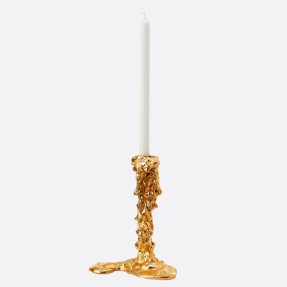 large pols potten drip l shape candle holder gold