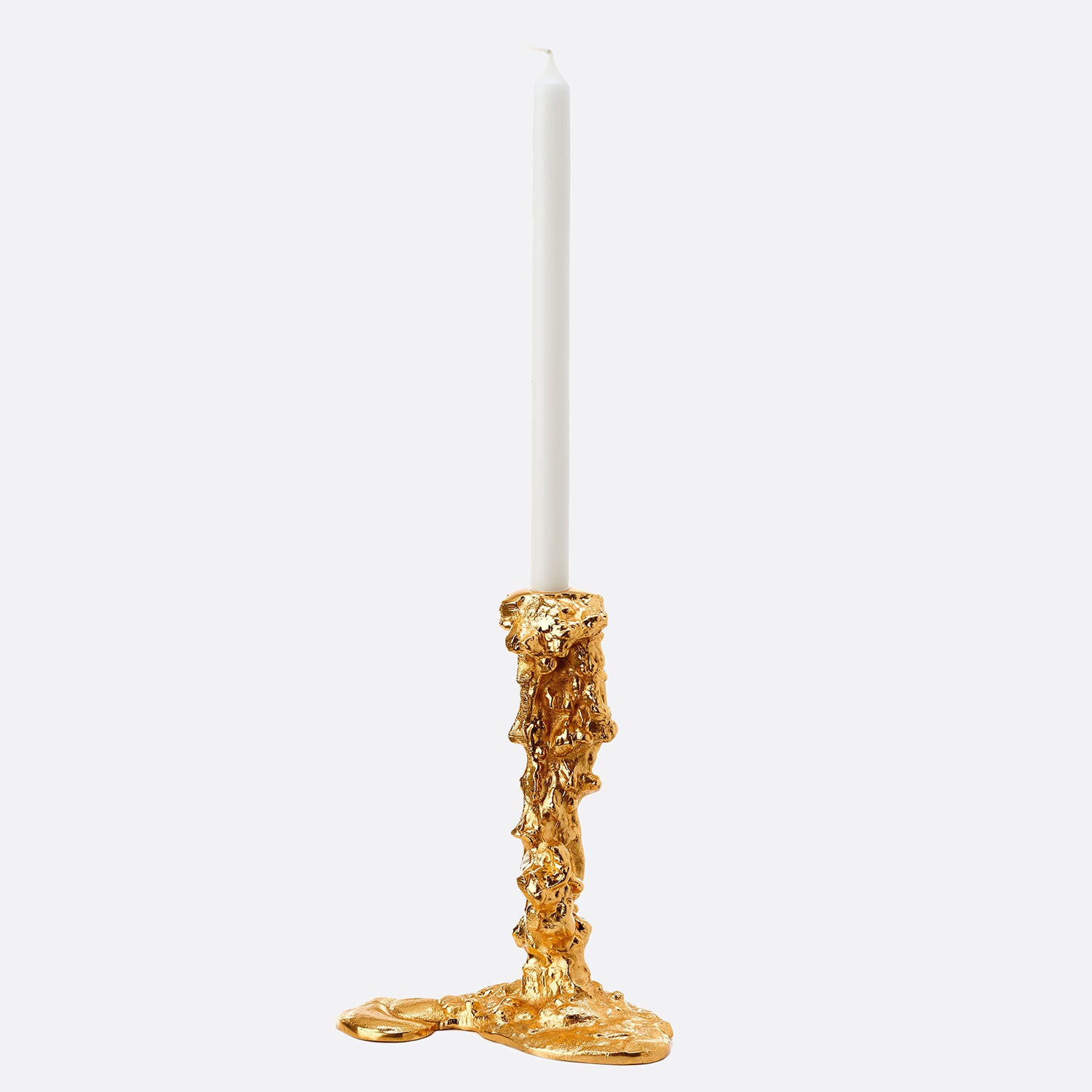 large pols potten drip l shape candle holder gold