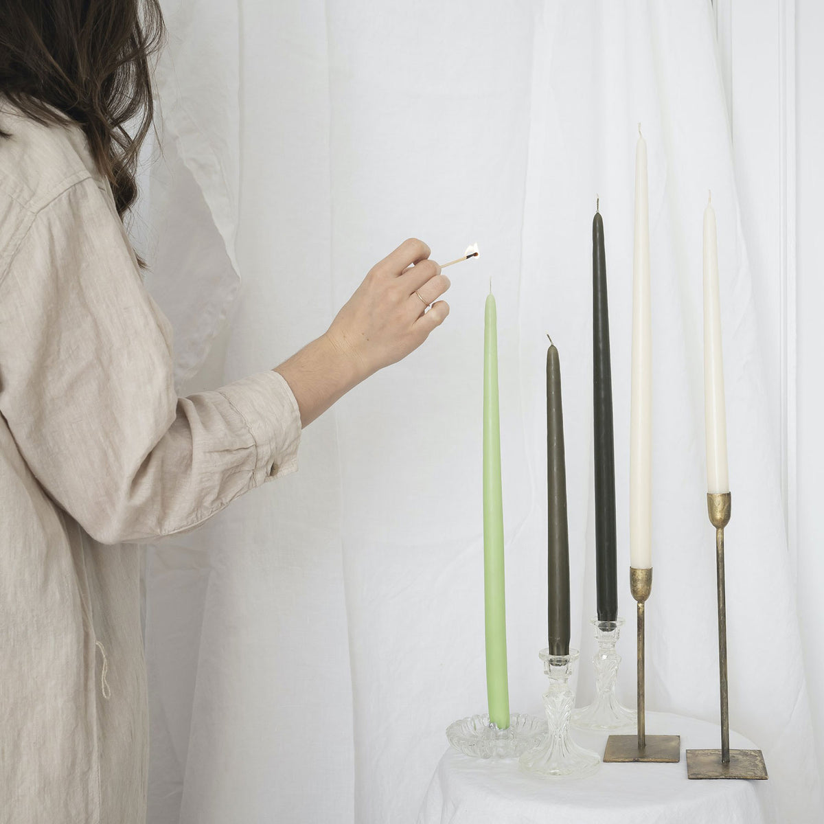 sage taper candles pair secret location